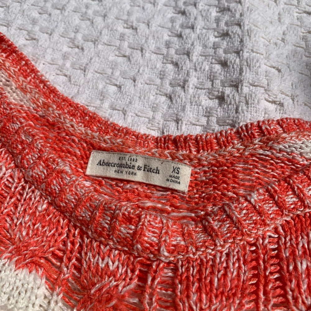 Abercrombie & Fitch cropped neon stripe sweater
